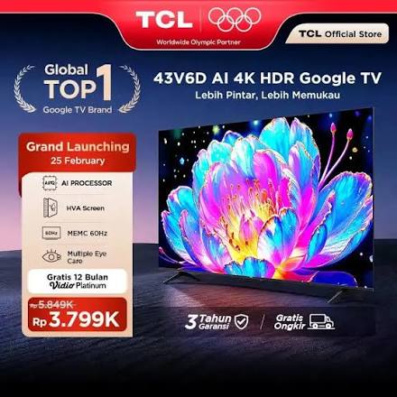شاشة TCL 433V6D